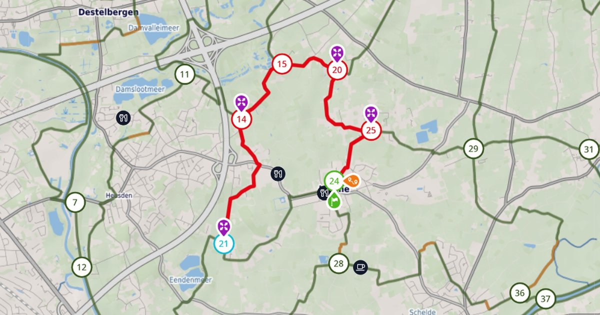 Plan fietsrondje Fietsersbond Routeplanner